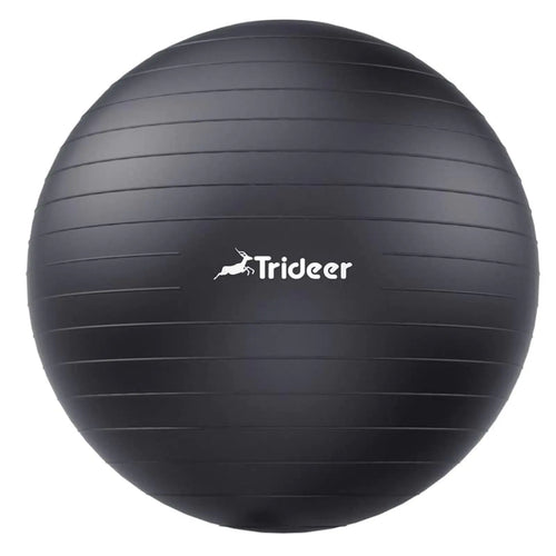 Trideer Extra Thick Yoga Ball Exercise Ball 5 Sizes Ball Chair Heavy Duty Swiss Ball for Balance Stability Pregnancy and Physical Therapy Quick Pump Included (Black M(19-22ines/48-55cm))