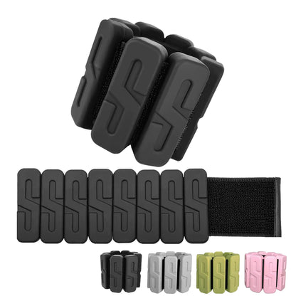 PE.WELLWOO Wrist Ankle Weights for Women & Men Adjustable Silicone Weighted Bracelet Leg & Arm Weights for Workout Walking Running YogaUpgrade S-Streamline(1.1 lb Each Set of 2 Total 1kg)