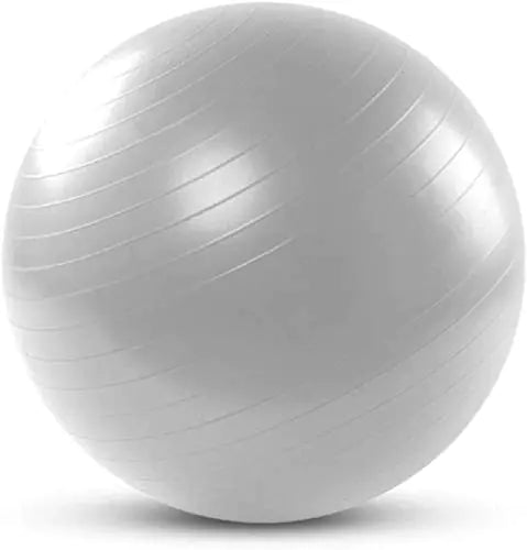 Silfrae 55/65/75cm Yoga Ball Exercise Ball Pilate Balance Ball Ball Chair with Pump Anti-Slip & Anti-Burst for Fitness Home and Office (Grey 21.5Inches)