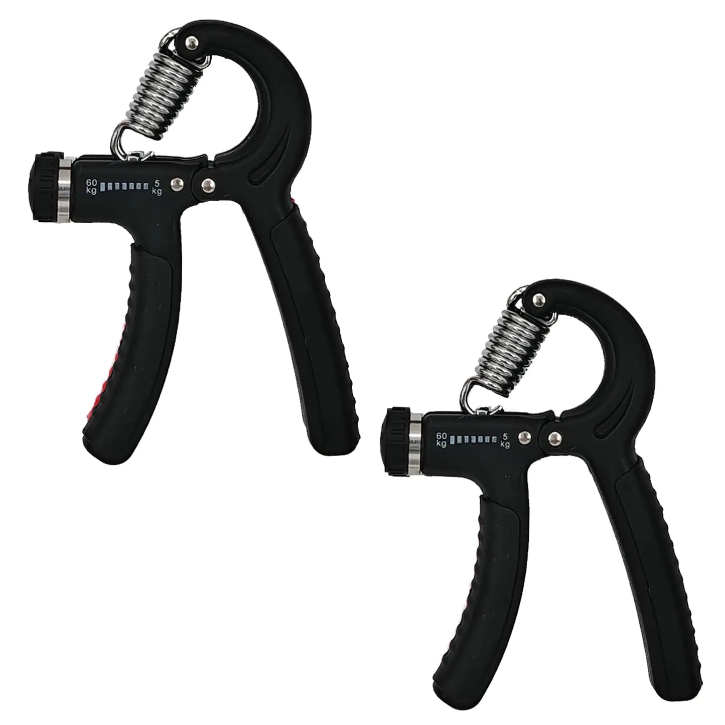 Strengthener Hand Grip 2 Pack 5-60kg Adjustable Strength Trainer Forearm Finger Wrist Exerciser Squeezer Workout Adults Kids